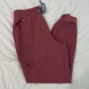 High Waisted Zamora Jogger Scrub Pants - Mauve